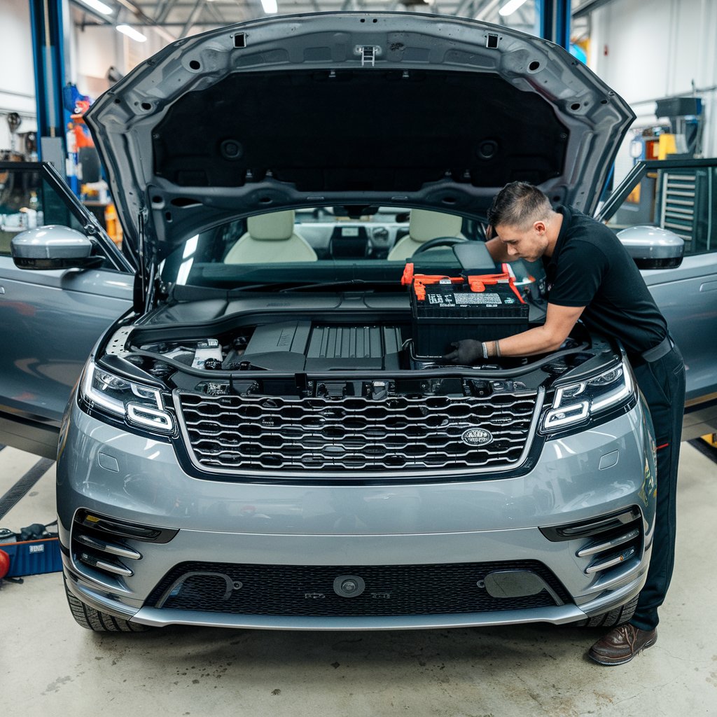 Range Rover Velar battery replacement in Dubai